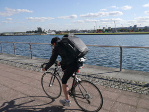 Reflective cycling backpack 